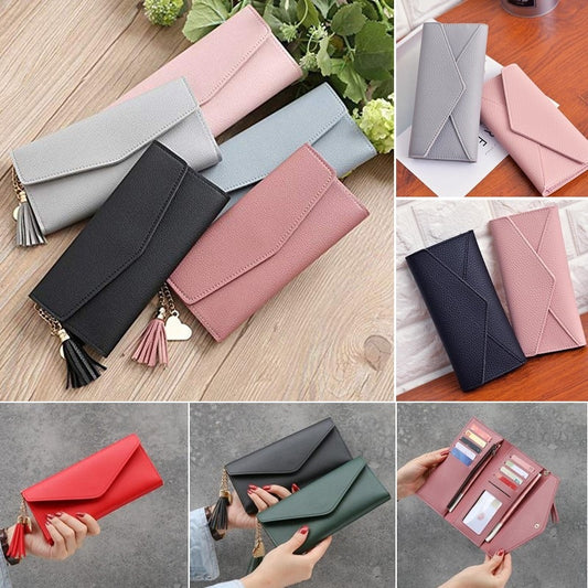 Women's Wallet Female Purses Tassel Coin Purse Card Holder Wallets Female Pu Leather Clutch Money  purse