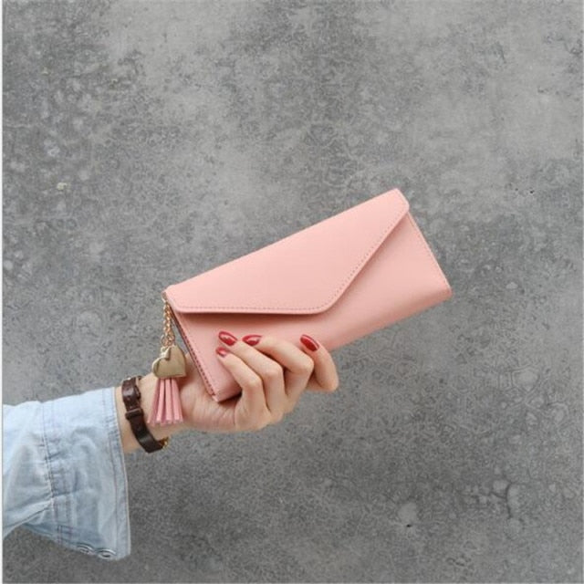 Women's Wallet Female Purses Tassel Coin Purse Card Holder Wallets Female Pu Leather Clutch Money  purse