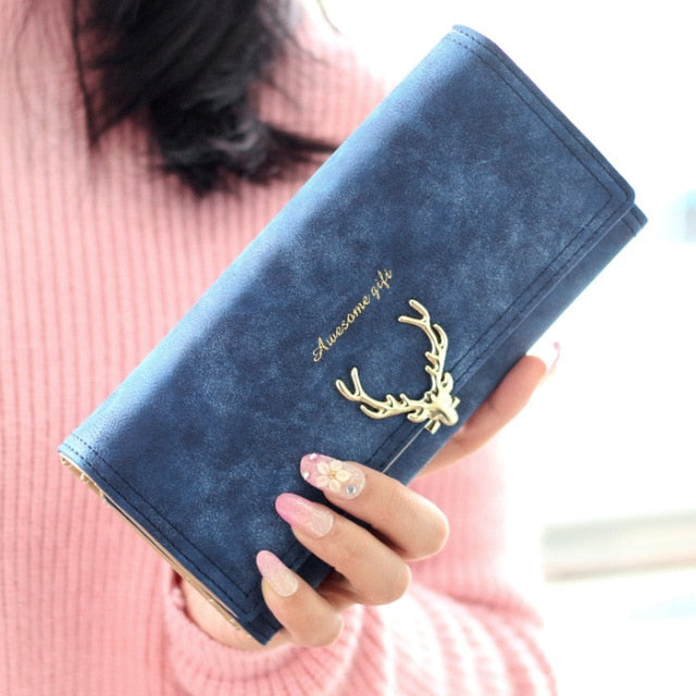 Women's Wallet Purse PU Leather New Fashion Clutch Portefeuille Large Capacity Long Short Coin Pocket Ladies Designer Wallets