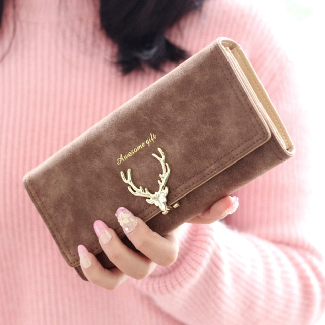 Women's Wallet Purse PU Leather New Fashion Clutch Portefeuille Large Capacity Long Short Coin Pocket Ladies Designer Wallets