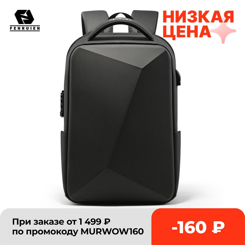 Fenruien Brand Laptop Backpack Anti-theft Waterproof School Backpacks USB Charging Men Business Travel Bag Backpack New Design