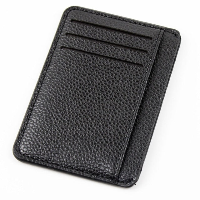 Hot Sale Men Wallet Solid Color Textured Pu Zipper Card Holder Mini Coin Purse New