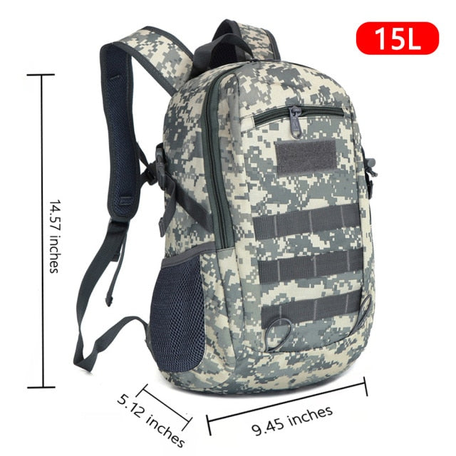 Outdoor Tactical Backpack Military Rucksacks Men 15L 20L Waterproof Sport Travel Backpacks Camping Mochila Fishing Hunting Bags