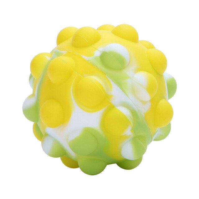 Rainbow Pressure Ball Fidget Sensory Toy DNA Color Beads Stress Relief Ball TPR Soft Glue PU Elastic Moon Ball Squeeze Kids Gift