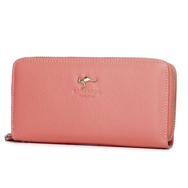 Kangaroo Kingdom Luxury Women Wallets Genuine Leather Pusre Brand Wallet Ladies Clutch