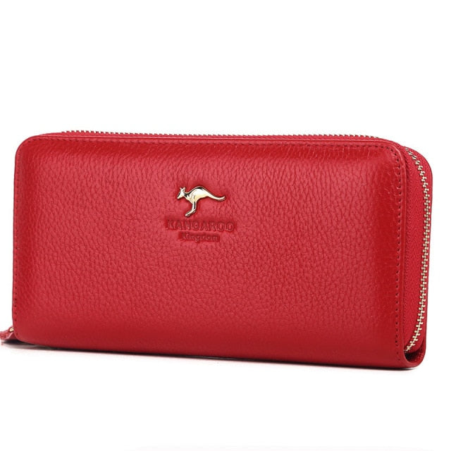 Kangaroo Kingdom Luxury Women Wallets Genuine Leather Pusre Brand Wallet Ladies Clutch